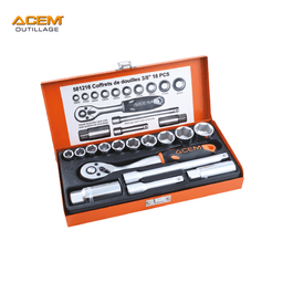 COFFRET CLE DOUILLE 3/8" 16 PCS 10-22MM ACEM EXTRA - Image 1
