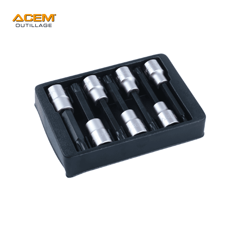 COFFRET CLE DOUILLE MALE 12 PANS 1/2" 7 PCS ACEM