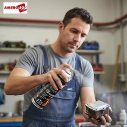 BOUTEILLE PEINTURE HAUT TEMPERATURE ALUMINIUM 400 ML AMBRO-SOL - Image 2