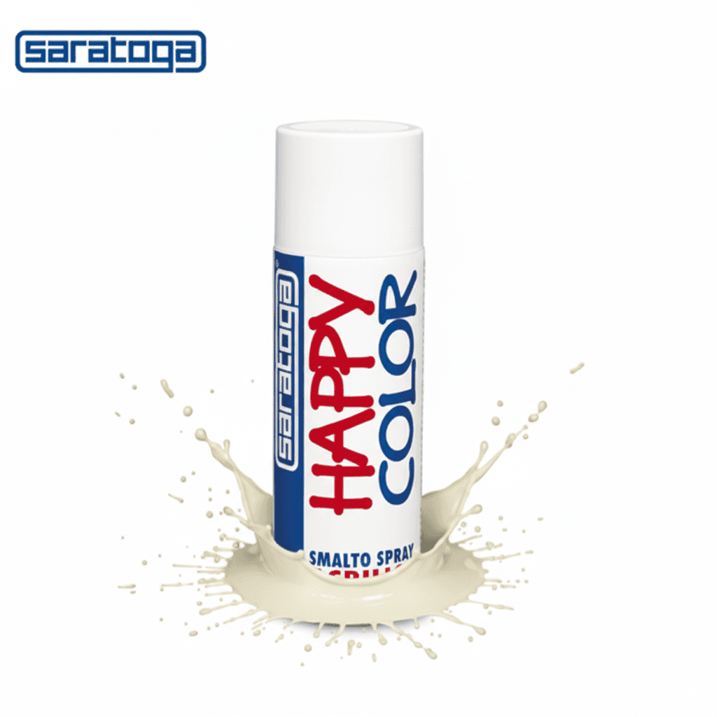 BOUTEILLE PEINTURE BLANC PERLA 400 ML RAL 1013 150.068 SARATOGA