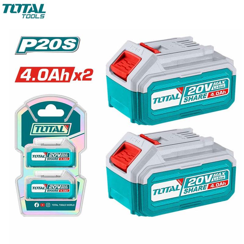 KIT DE 2 BLOC BATTERIE LITHIUM-ION 20V 4.0AH TOTAL
