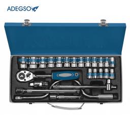 COFFRET CLE A DOUILLE 1/2" 6 PANT 24PCS 10-32MM CR-V ADEGSO - Image 1