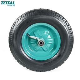 ROUE DE BROUETTE GONFLEE 400MMX16MM AVEC JANTE EN ACIER TOTAL - Image 1