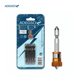 JEUX DE 5 EMBOUT ET VIS DOUBLE PH2/65 CR-V AVEC ADAP MAGNETIQUE ADEGSO - Image 2