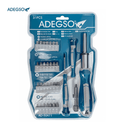 JEUX EMBOUT DE T VICE 31PCS AVEC MANCHE A CLIQUET ADEGSO - Image 1