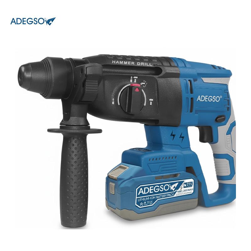 PERCEUSE PERFORATEUR CHARGABLE 2 BATTERIES 4.0AH LITHUM 21V SDS PLUS ADEGSO