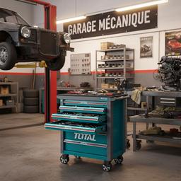 SERVANTE D'ATELIER A 7 TIROIRS STRUCTURE ROBUSTE TOTAL - Image 4