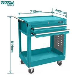 CHARIOT A OUTILS POUR MECANICIEN AVEC 2 TIROIRES TOTAL - Image 3