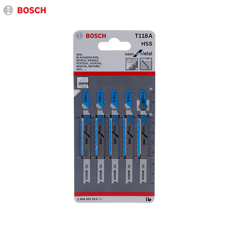JEUX DE LAME SCIE SAUTEUSE 92MM T118A BASIC FOR METAL 5PCS - BOSCH