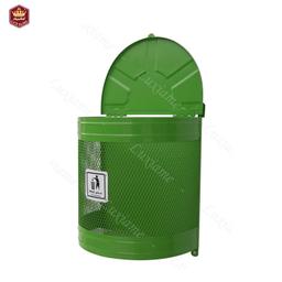 POUBELLE MURAL METALIQUE AVEC COUVERCLE 55L LUXIAME - Image 2