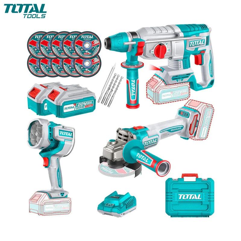 PACK OUTILS ELECTROPORTATIF 3EN1  20V 20V  TOTAL