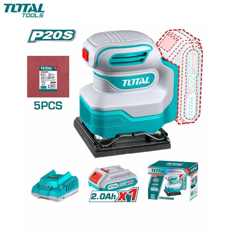 PONCEUSE VIBRANTE RECH SANS FIL 20V AVEC CHARGEUR & 1 BATTERIE 2.0AH TOTAL