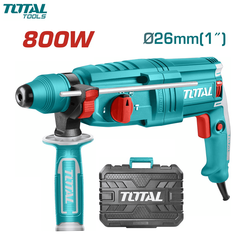 PERCEUSE PERFORATEUR 800W 2.5J 26MM 0-1100TR/MIN TOTAL