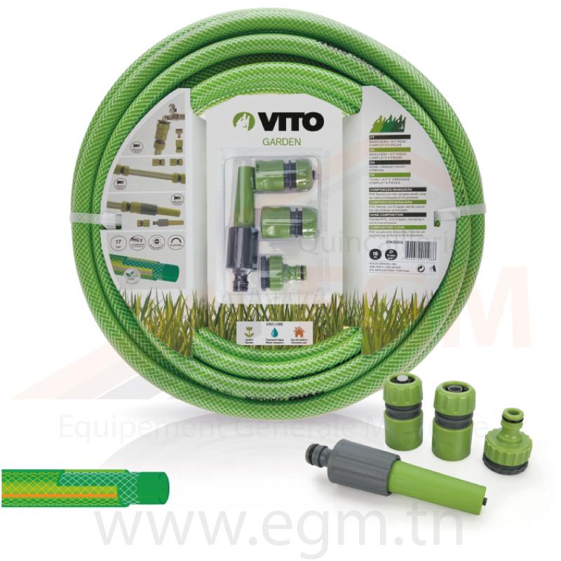 KIT D'ARROSAGE COMPLET AVEC TUYAU 15mm - 5/8" -15 MTS VITO