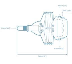PINCE A RIVET EXTENSIBLE 3.2/4.0/4.8/6.4 PATTA - Image 2