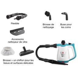 NETTOYEUR VAPEUR PORTABLE DI4 STEAM CLEAN / 1050 W / BLANC & BLEU - Image 4