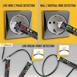 DETECTEUR DE TENSION ECRAN LCD CAT III 1000V.CAT IV 600V PCWORK "PCW06A" - Image 6
