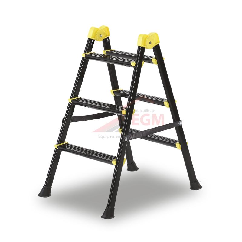 Escabeau de montage double en acier LEPUS 2 à 7 marches