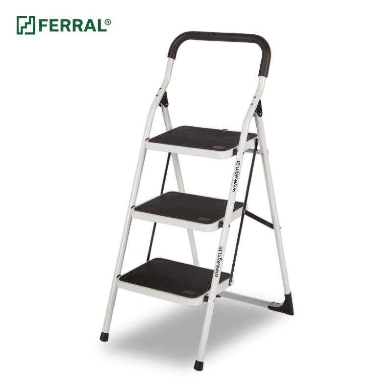 ESCABEAU EN ACIER BLANC & NOIR CONFORTO Ferral