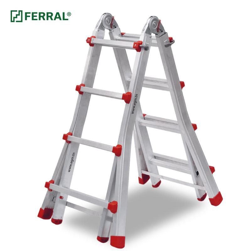 ECHELLE TRANSFORMABLE TELESCOPIQUE EN ALUMINIUM Ferral