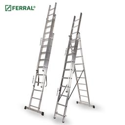 Echelle TRIPLE en aluminium coulissant transformable FERRAL - Image 1