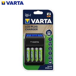 CHARGEUR PILLE LCD PLUG AA/AAA/9V + 4PILLES AA 2100 VARTA - Image 1