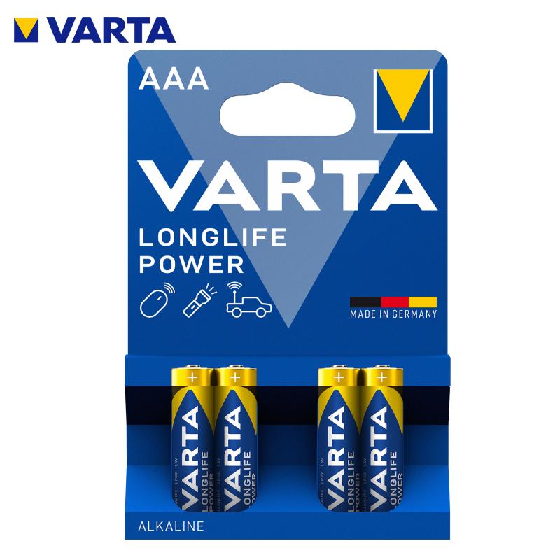PACK 4 PILES LONGLIFE POWER LR03 AAA 1.5V VARTA