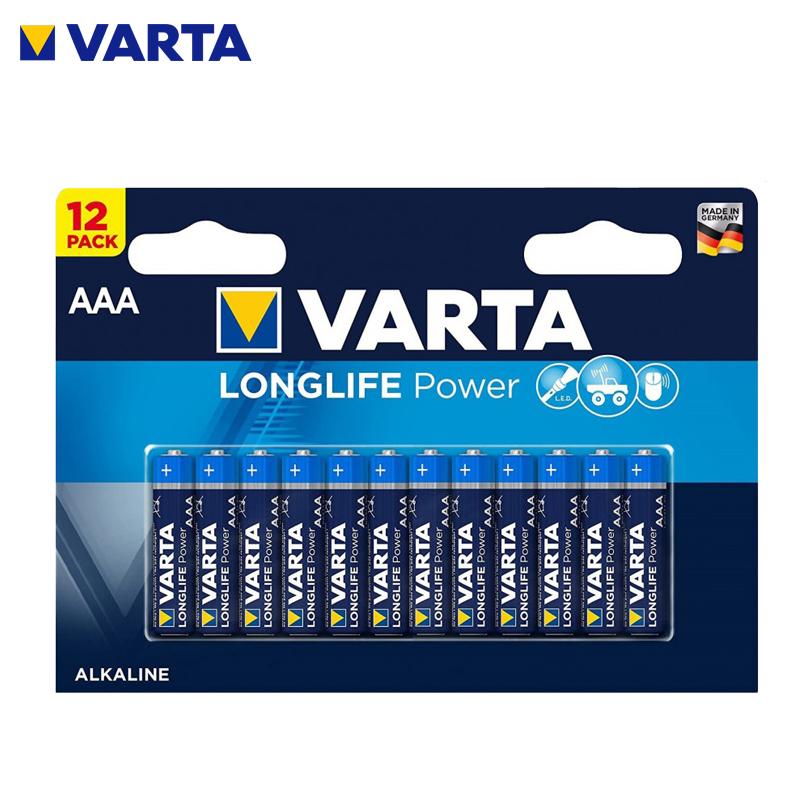 PACK 12 PILE ALKALINE LONG LIFE POWER AAA LR3 1.5V VARTA