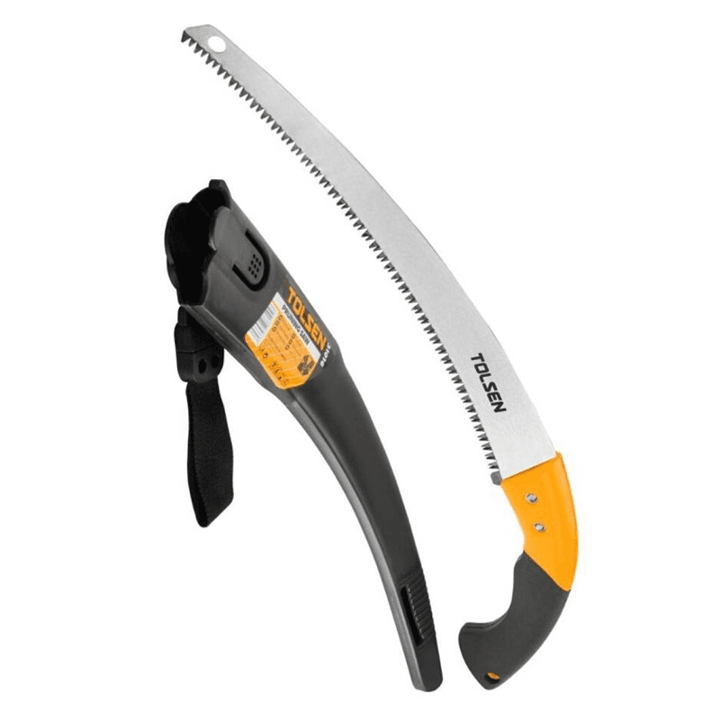 SCIE A COUTEAU POIGNE EN PLASTIQUE 350MM AVEC POCHETTE TOLSEN