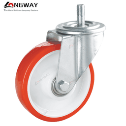 Roue pivotante PU a roulement, Tige M16 D(125/160) AI-07 - Image 1