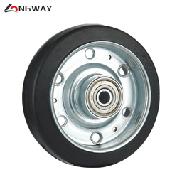 Roue simple fixe en caoutchouc en acier a roulement AZ-01 - Image 1