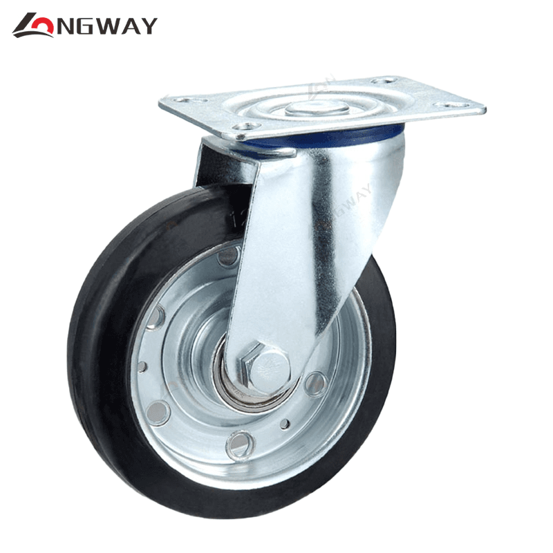 Roue pivotante en caoutchouc ,acier a roulement AZ-03