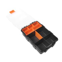 BOITE DE RANGEMENT PLASTIQUE NOIR & ORANGE 11 CASSES MJ-TOOLS - Image 2