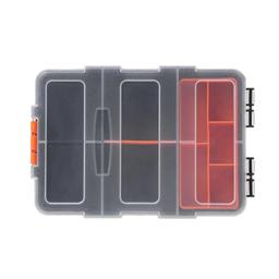 BOITE DE RANGEMENT PLASTIQUE NOIR & ORANGE 11 CASSES MJ-TOOLS - Image 3