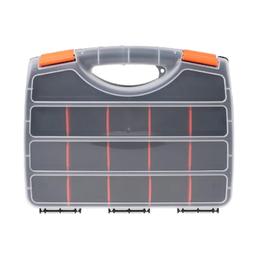 BOITE DE RANGEMENT PLASTIQUE NOIR & ORANGE 16 CASSES MJ-TOOLS - Image 3