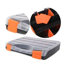 BOITE DE RANGEMENT PLASTIQUE NOIR & ORANGE 16 CASSES MJ-TOOLS - Image 4