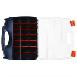 BOITE DE RANGEMENT PLASTIQUE NOIR & ORANGE 23 CASSES MJ-TOOLS - Image 3