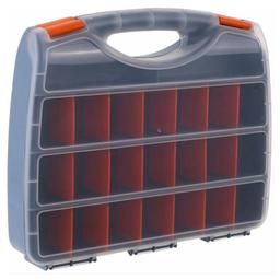 BOITE DE RANGEMENT PLASTIQUE NOIR & ORANGE 23 CASSES MJ-TOOLS - Image 4