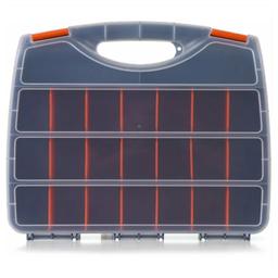 BOITE DE RANGEMENT PLASTIQUE NOIR & ORANGE 23 CASSES MJ-TOOLS - Image 5