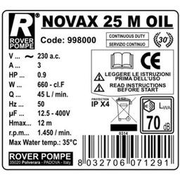 POMPE TRANSVERSAL INOX NOVAX 25 0.9 CV ROVER - Image 3
