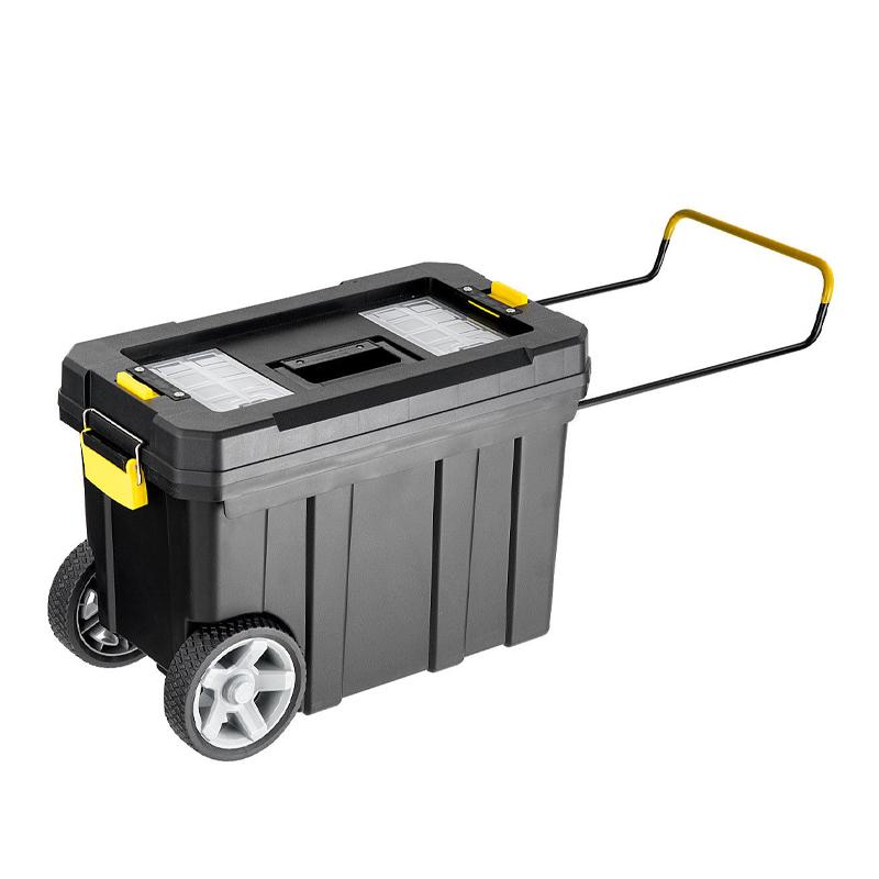 BOITE A OUTILS A 2 ROUES PLASTIC JAUNE & NOIR 60X30X39 MJ-TOOLS