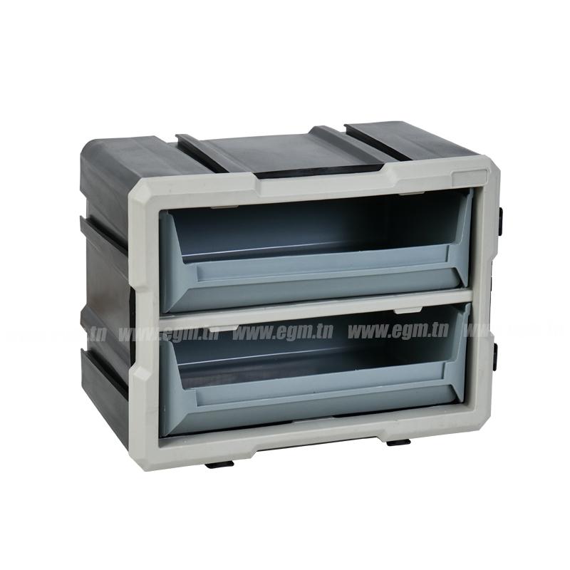 BOITE DE RANGEMENT PLASTIQUE 2 CASSES OUVERT MJ-TOOLS