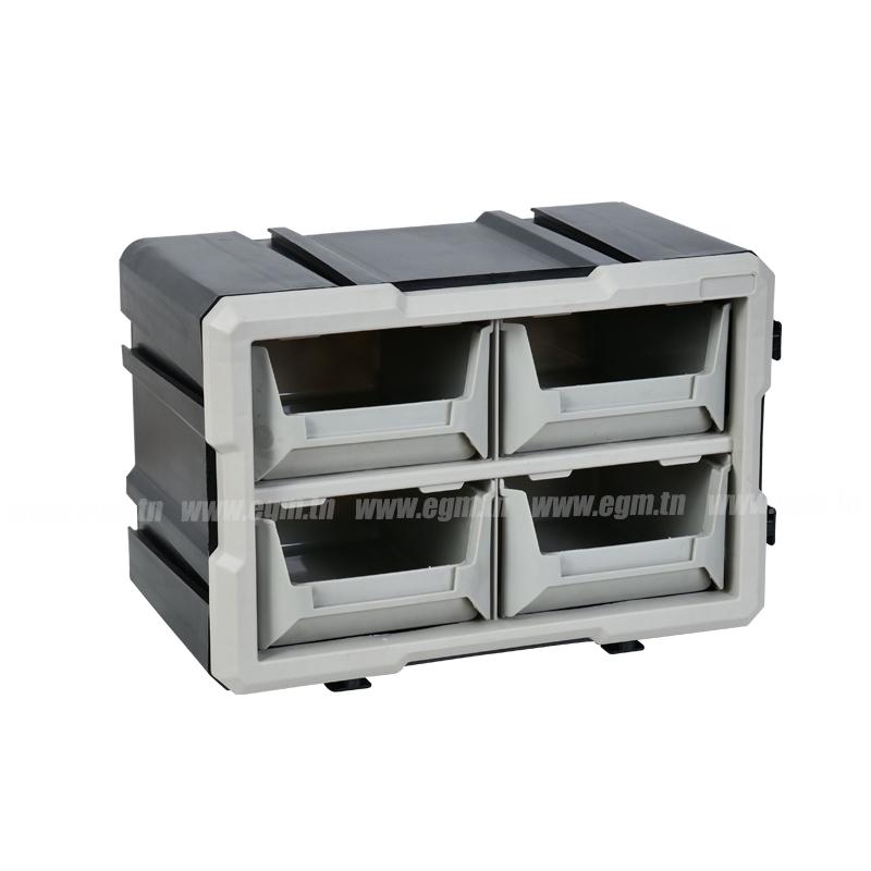 BOITE DE RANGEMENT PLASTIQUE 4 CASSES OUVERT MJ-TOOLS