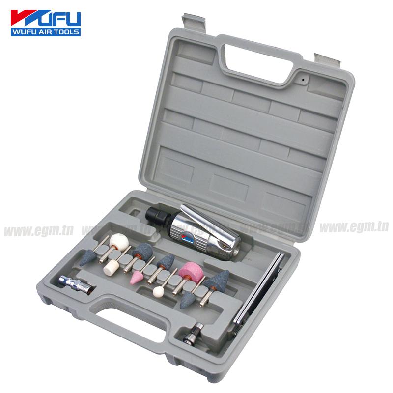 COFRET MEULE DROITE PNEUMATIQUE 16PCS WF-004 WUFU