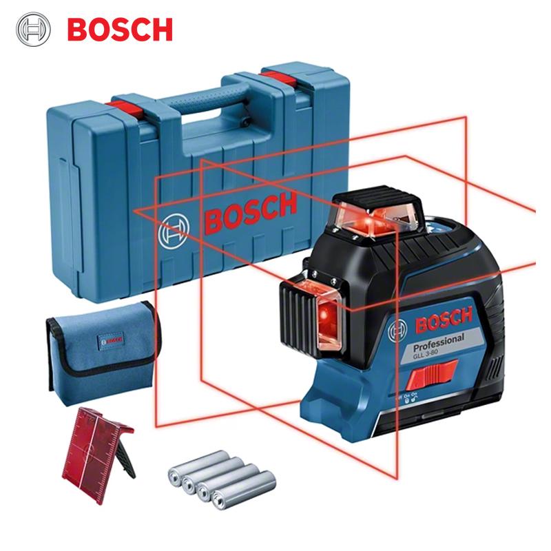 NIVEAU LASER ROUGE 3 LIGNE GLL 3-80 G BOSCH
