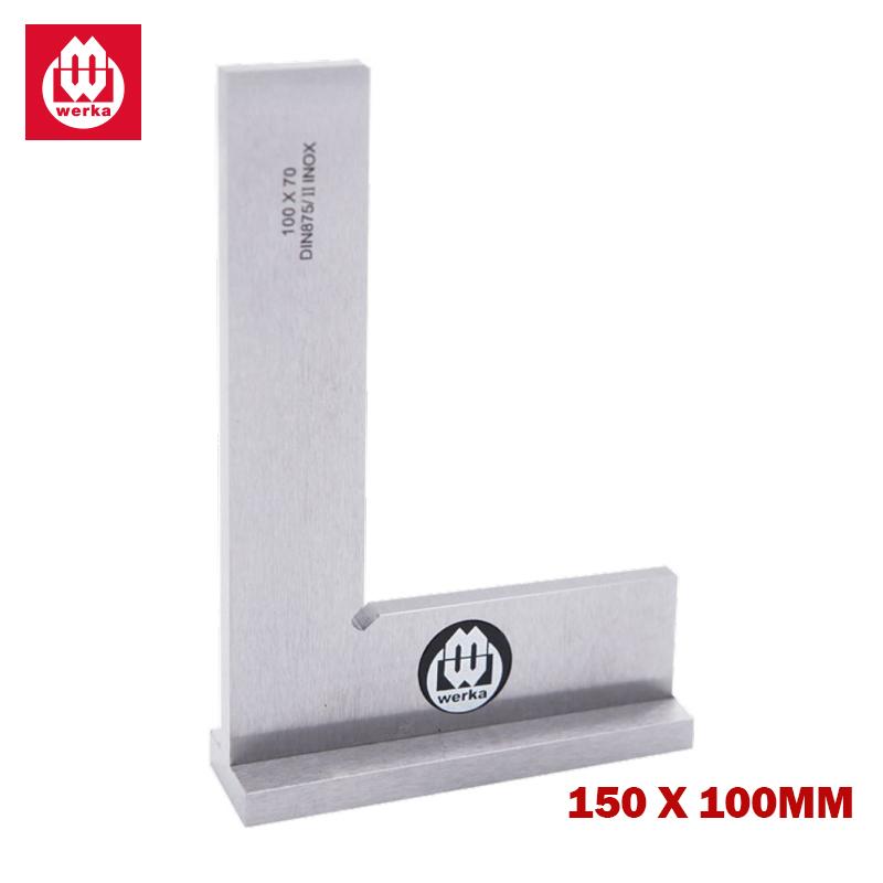 EQUERRE MECANIQUE A CHAPEAU 90° 150X100MM DIN 875/1 INOX WERKA