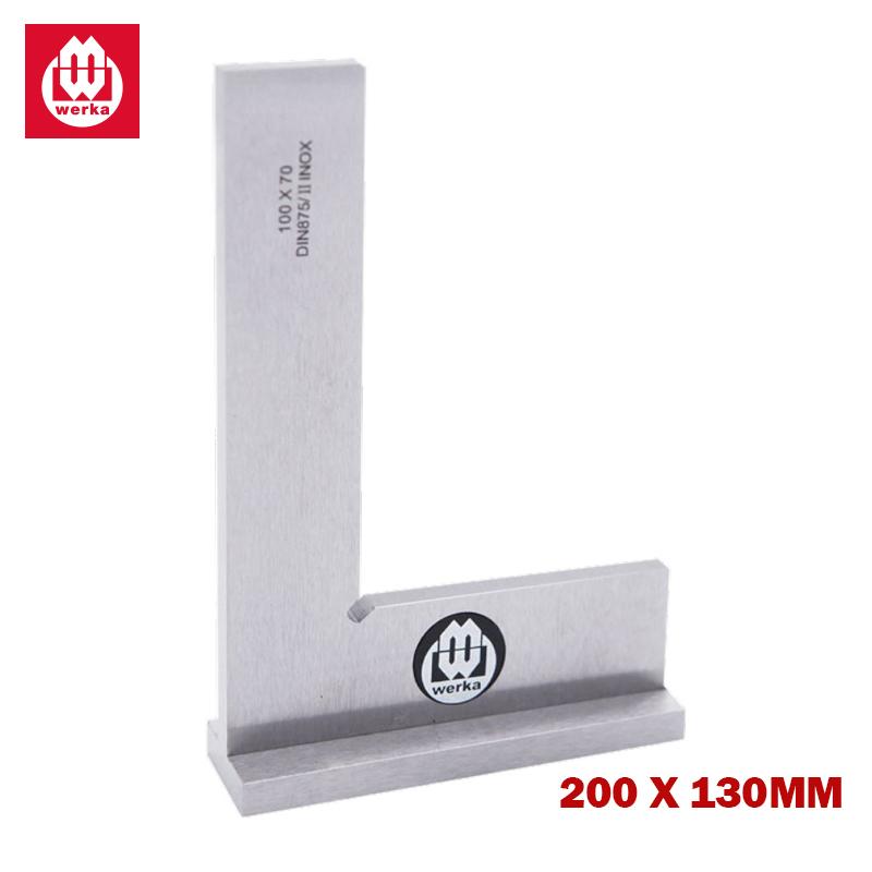 EQUERRE MECANIQUE A CHAPEAU 90° 200X130MM DIN 875/1 INOX WERKA