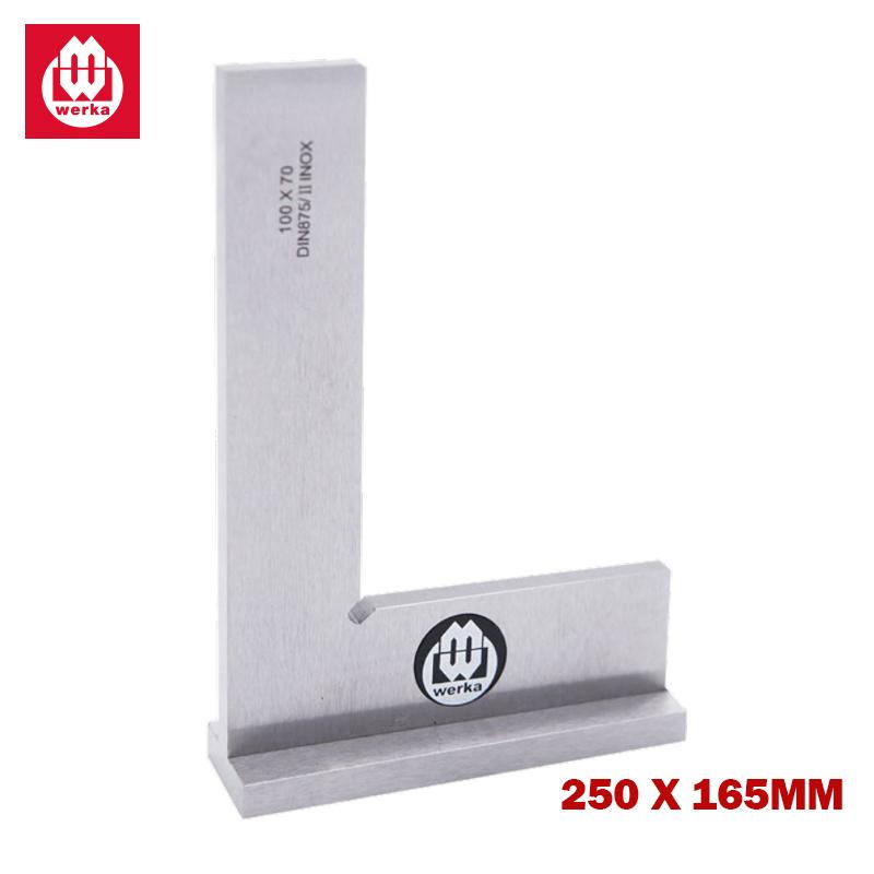 EQUERRE MECANIQUE A CHAPEAU 90° 250X165MM DIN 875/1 INOX WERKA