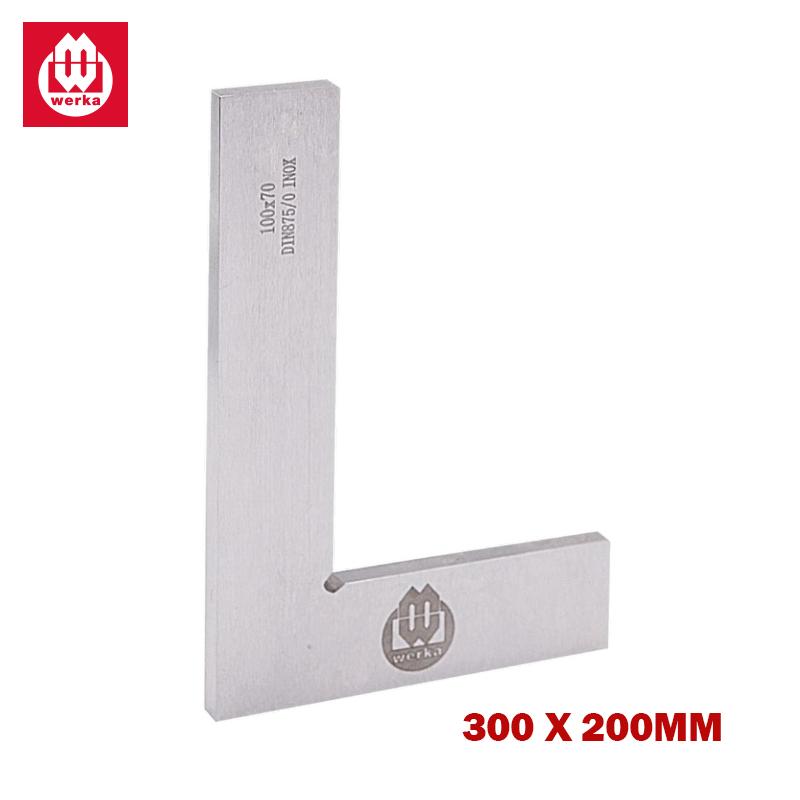 EQUERRE MECANIQUE SIMPLE 90° 300X200MM DIN 875/1 INOX WERKA