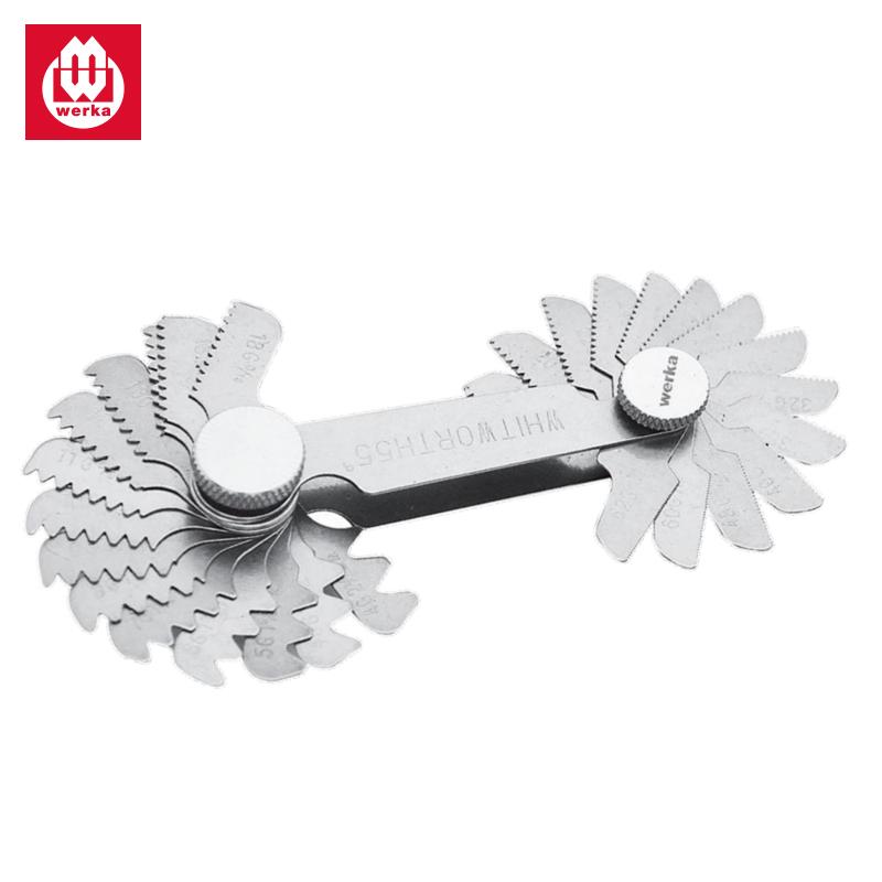 JAUGE DE FILETAGE DOUBLE 0.25-6.00/4-62/8-28TPI 58 LAME WERKA